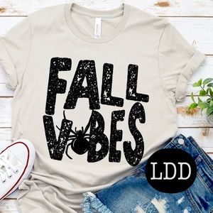Fall vibes screen print tee
